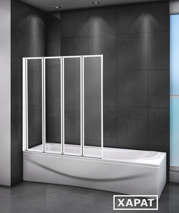Фото Шторка на ванну Cezares Relax RELAX-V-4-90/140-C-Bi, 90 х 140 см, стекло прозрачное, цвет профиля се