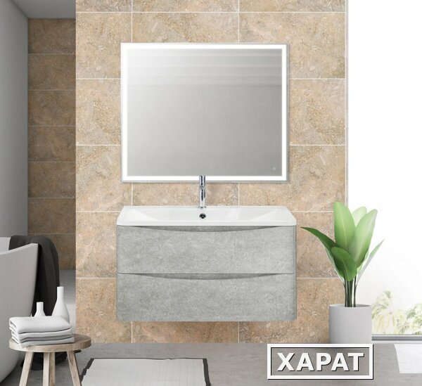 Фото Тумба под раковину Belbagno Acqua-1000 ACQUA-1000-2C-SO-CVG искусственный камень, цвет серый