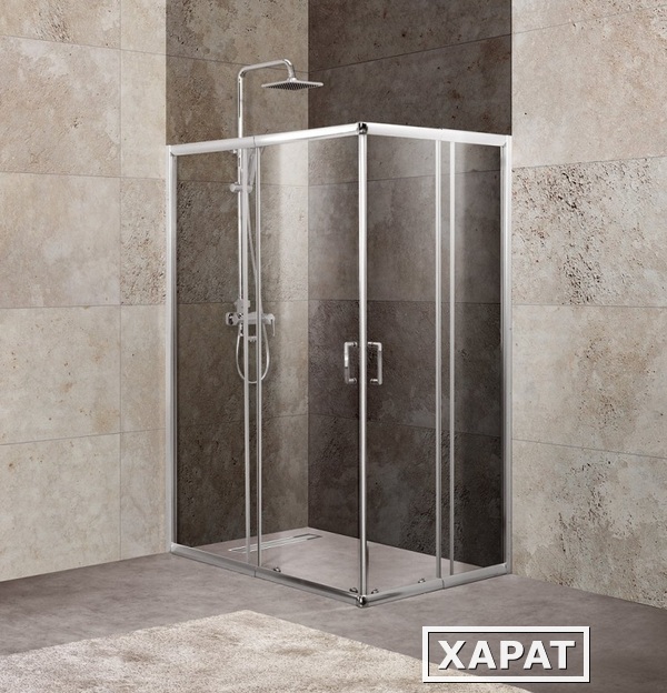 Фото Душевой уголок BelBagno Unique UNIQUE-AH-2-100/115-75/90-P/C-Cr, 100/115-75/90 х 190 см