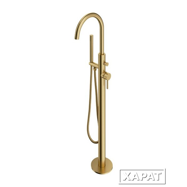 Фото Omnires Y brushed gold Y1233GLB Смеситель для ванны отдельностоящий (брашированное золото)