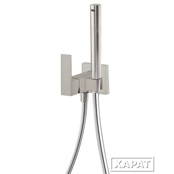 Фото TRES Special tapware CUADRO 00612301AC Гигиенический душ встраиваемый комплект со смесителем (нержав