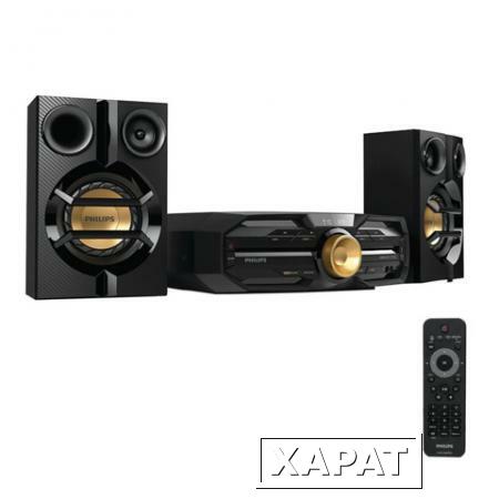 Фото Музыкальный центр PHILIPS FXD18/51, DVD, DivX, VCD, MP3-CD, CD (RW), выходная мощность 300 Вт, USB, Bluetooth, NFC, черный