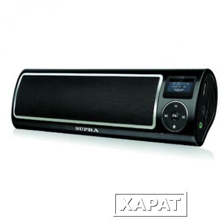 Фото Аудиосистема портативная SUPRA PAS-6255, мощность 5 Вт, FM-тюнер, МР3, WMA, USB/SD/AUX, будильник, диктофон, черная