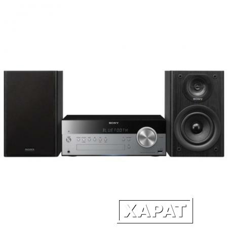 Фото Музыкальный центр SONY CMT-SBT100, CD, MP3, AAC, WMA, USB, AM/FM-тюнер, выходная мощность 50 Вт, черный