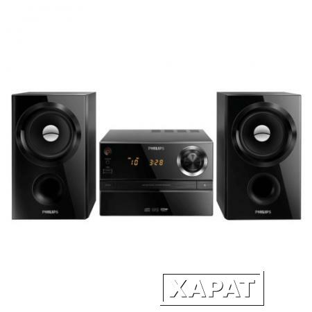 Фото Музыкальный центр PHILIPS MCM1350/12, CD, CD-R/RW, MP3-CD, выходная мощность 30 Вт, USB, AUX, FM, черный