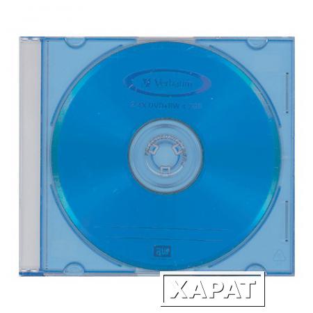 Фото Диск DVD+RW (плюс) VERBATIM, 4,7 Gb, 4x, Color Slim Case