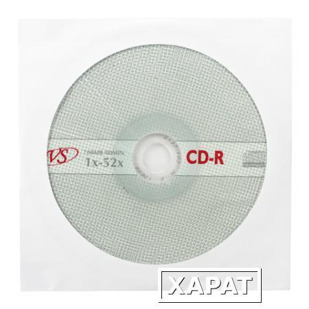 Фото Диск CD-R VS, 700 Mb, 52х, бумажный конверт