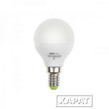 Фото Лампа светодиодная G45 ШАР 5 Вт ECO E14 3000К JAZZWAY (40 Вт аналог лампы накал., 400Лм, теплый белый свет) (1036896A)