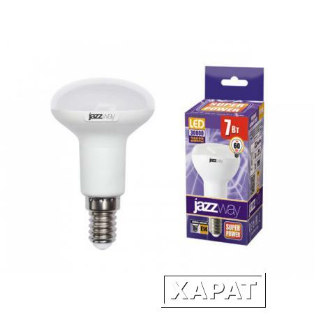 Фото Лампа светодиодная R50 7 Вт POWER 230В E14 5000К JAZZWAY (60 Вт аналог лампы накал., 540Лм, нейтральный белый свет) (1033635)