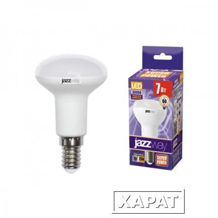 Фото Лампа светодиодная R50 7 Вт POWER 230В E14 3000К JAZZWAY (60 Вт аналог лампы накал., 540Лм, теплый белый свет) (1033628)