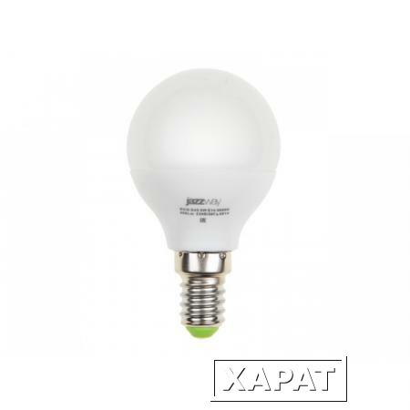 Фото Лампа светодиодная G45 ШАР 7 Вт E14 3000К JAZZWAY (60 Вт аналог лампы накал., 530Лм, теплый белый свет) (1027856-2)