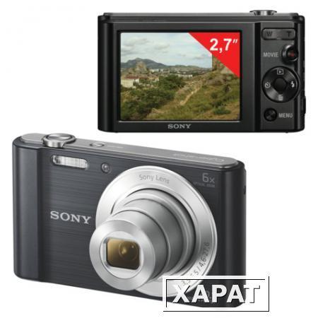 Фото Фотоаппарат компактный SONY Cyber-shot DSC-W810, 20,4 Мп, 6x zoom, 2,7" ЖК-монитор, черный