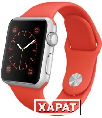 Фото Apple Умные часы Apple Watch Sport 38mm Silver Aluminum with Sport Band Orange (MLCF2)