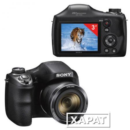 Фото Фотоаппарат компактный SONY Cyber-shot DSC-H300, 20,1 Мп, 35x zoom, 3" ЖК-монитор, черный