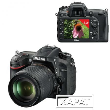 Фото Фотоаппарат зеркальный NIKON D7200 18-105 мм VR, 24,7 Мп, 3,2" ЖК-монитор, Full HD, Wi-Fi, черный