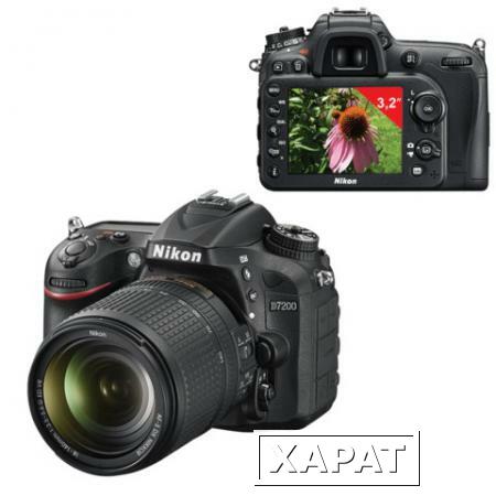 Фото Фотоаппарат зеркальный NIKON D7200 18-140 мм VR, 24,7 Мп, 3,2" ЖК-монитор, Full HD, Wi-Fi, черный