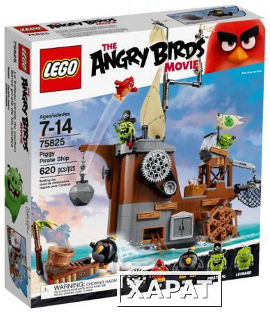 Фото Lego Дания Конструктор Lego The Angry Birds Movie 75825 Piggy Pirate Ship (Лего 75825 Пиратский корабль Свинок)