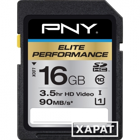 Фото PNY Карта памяти PNY Elite Performance SDHC class 10 16GB 90MB/s