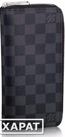 Фото Louis Vuitton Бумажник для мужчин Louis Vuitton Damier Ebene Canvas Zippy N63095
