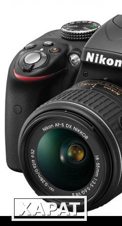 Фото Nikon Любительская зеркальная фотокамера Nikon D3300 18-55 VR II Kit Black