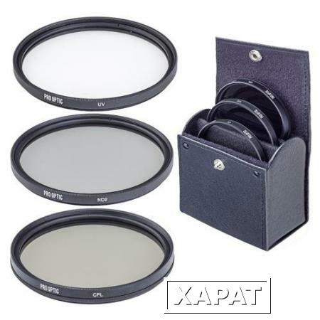 Фото ProOPTIC Набор светофильтров Pro Optic Digital 3PCS 58mm filter kits (UV+CPL+ND2)