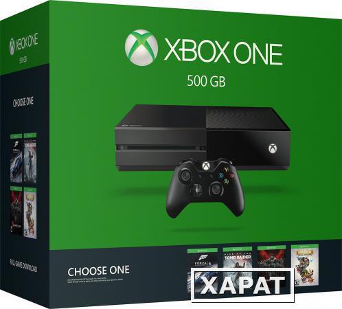 Фото Microsoft Игровая приставка Microsoft Xbox One 500Gb + Rare Replay + GOW + Forza Motorsport 6 + Rise of the Tomb Raider