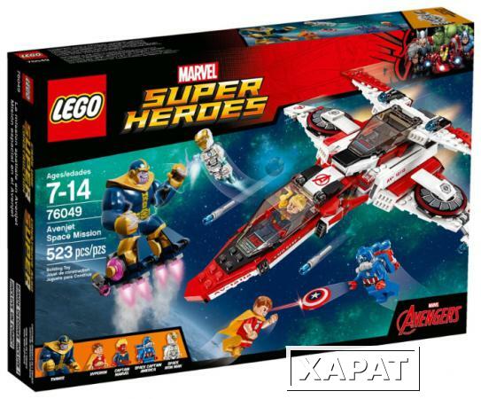 Фото Lego Дания Конструктор Lego Marvel Super Heroes 76049 Avenjet Space Mission (Лего 76049 Реактивный самолёт Мстителей)
