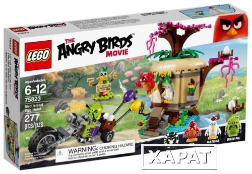 Фото Lego Дания Конструктор Lego The Angry Birds Movie 75823 Bird Island Egg Heist (Лего 75823 Воровство яиц на Птичьем острове)