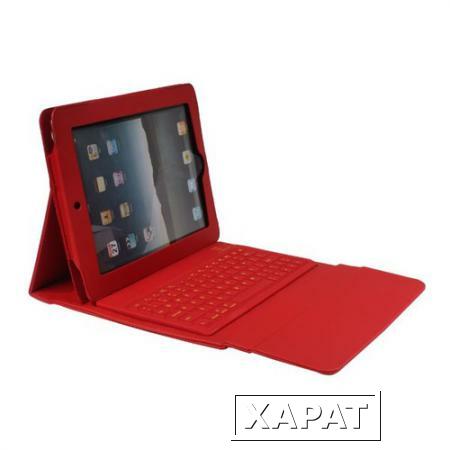 Фото Noname Беспроводная Bluetooth клавиатура чехол для iPad 2 Красный
