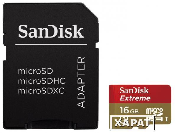 Фото SanDisk Карта памяти SanDisk Extreme microSDHC Class 10 UHS Class 3 60MB/s 16GB