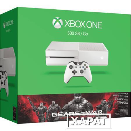 Фото Microsoft Игровая приставка Microsoft Xbox One 500Gb + Видеоигра Gears of War (Белый)