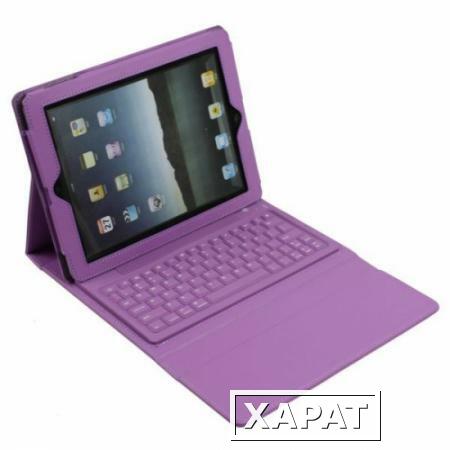 Фото Noname Беспроводная Bluetooth клавиатура чехол для iPad 2 Фиолетовый