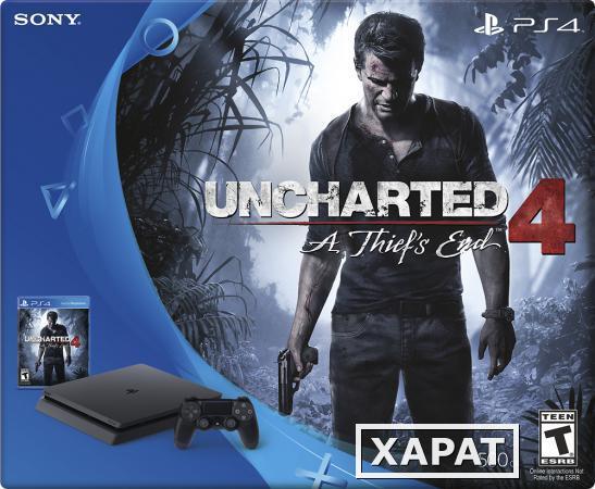 Фото Sony Игровая приставка Sony PlayStation 4 Slim (500Gb) + Uncharted 4