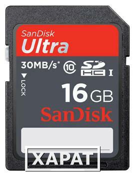 Фото SanDisk Карта памяти Sandisk Ultra SDHC Class 10 UHS-I 30MB/s 16GB