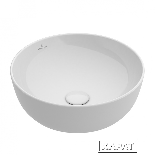 Фото Villeroy Boch Artis 417943RW Раковина накладная круглая для ванной комнаты 43 см (цвет белый камень