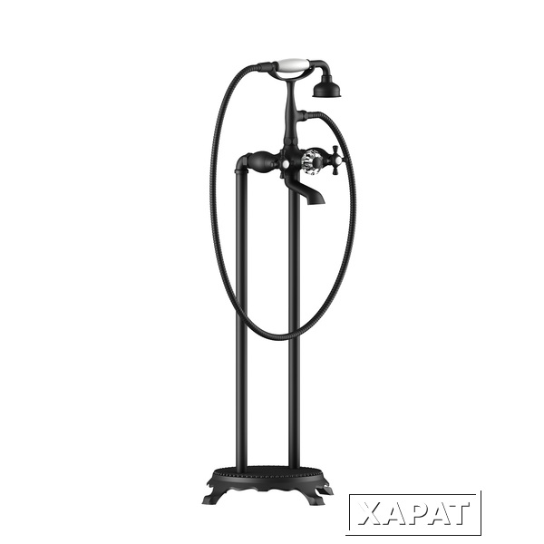 Фото Смеситель напольный для ванны с душем Timo Nelson (1900/03Y-CR) черный