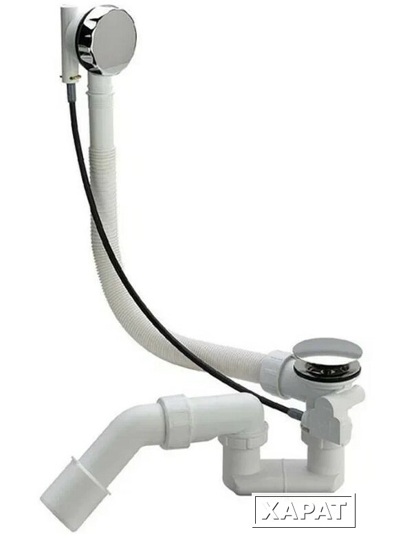 Фото Vitra 59970013000 Сифон и донный клапан для ванн с переливом