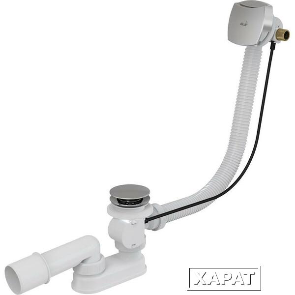 Фото Alcaplast Сифон для ванны с напуском воды через перелив металл/металл (длина 80 см), A564KM1-80