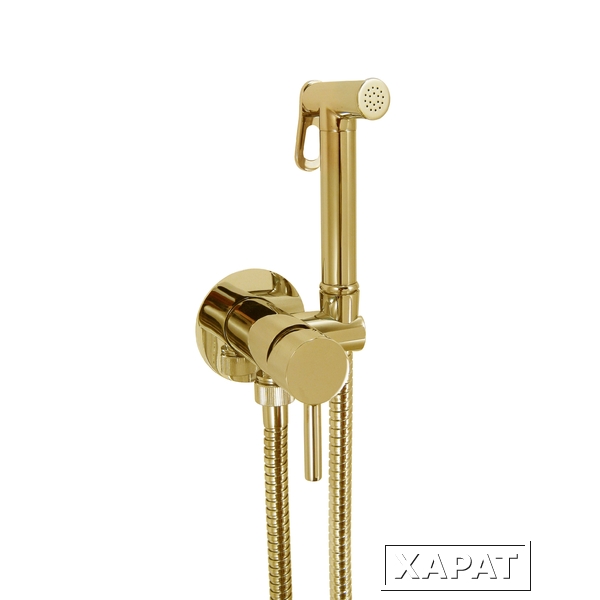 Фото Гигиенический душ со смесителем Giulini Futuro золото 24 карата FSH25O