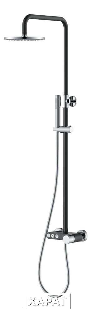 Фото Boheme 128-BCR Стойка для душа STICK BLACK DIAMOND CHROME