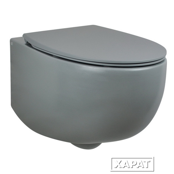 Фото Унитаз подвесной AeT Dot 2.0, с креплениями, цвет серый матовый S555T0R0V6116