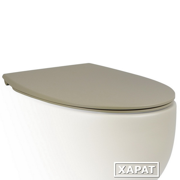 Фото Крышка-сиденье для унитаза c микролифтом SoftClose AeT Dot 2.0 цвет горчица C555R132