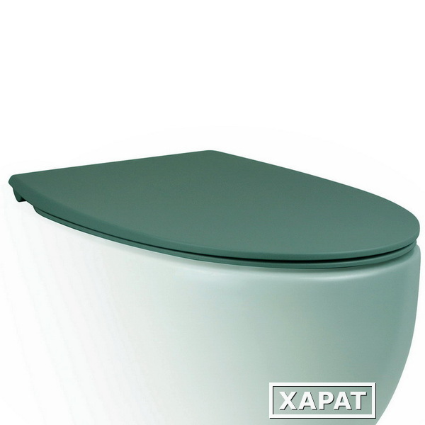 Фото Крышка-сиденье для унитаза c микролифтом SoftClose AeT Dot 2.0 цвет зеленый мох матовый C555R143