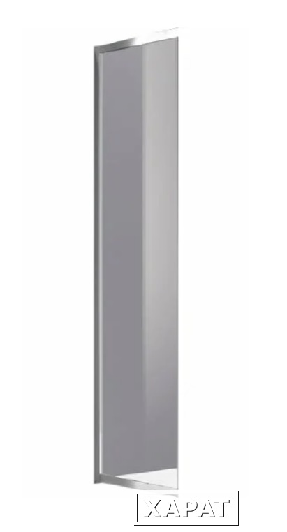 Фото Боковая панель универсальная Cezares Molveno-FIX-20-P-Cr, 20 x 190 см, стекло текстурное Punto, хром