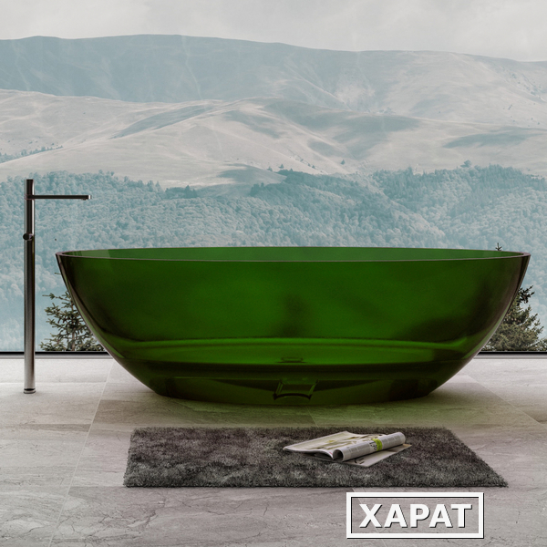 Фото Прозрачная ванна ABBER Kristall AT9702Emerald зеленая