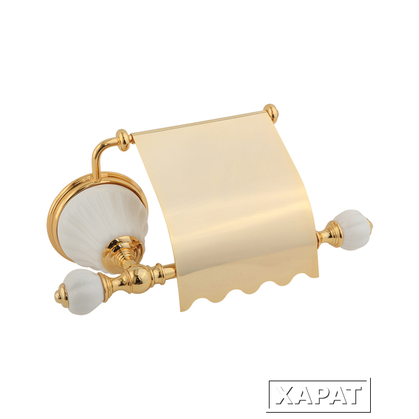 Фото Держатель туалетной бумаги Migliore Olivia (17450) белый, золото