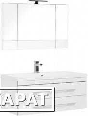 Фото Мебель для ванной Aquanet Верона NEW 100 белый (подвесной 2 ящика)