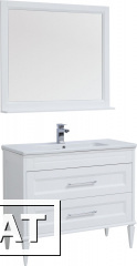 Фото Комплект мебели для ванной Aquanet Бостон М 100 белый матовый