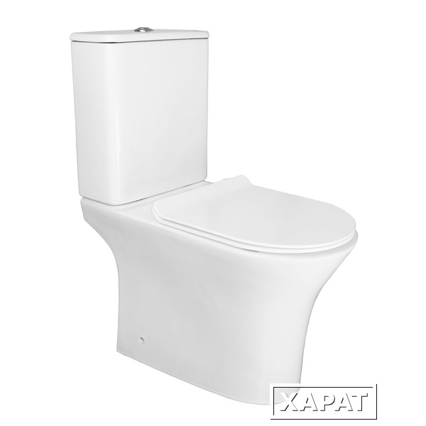 Фото Унитаз-компакт Azario FRETTA ROUND (AZ-1217 + AZ-1216-G) Белый