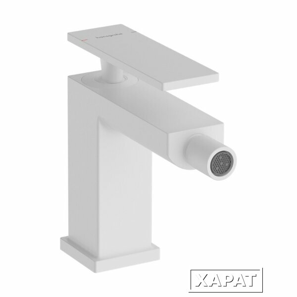 Фото Смеситель Hansgrohe Tecturis E (73200700) для биде, с донным клапаном, белый матовый